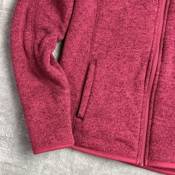 SwissTech Womens Shirt Top Full Zip Fleece Lined Sz. S 4-6 Dark Pink - Picture 4 of 14